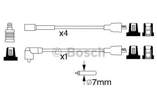 Zestaw przewodów wysokiego napięcia 0986356864 Bosch