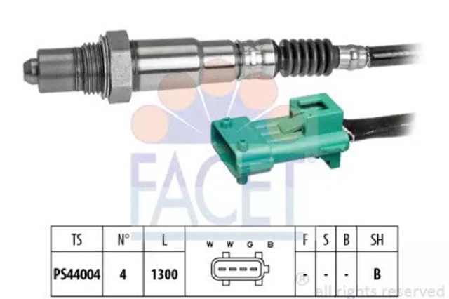 Sonda lambda czujnik tlenu przed katalizatorem 108222 Facet