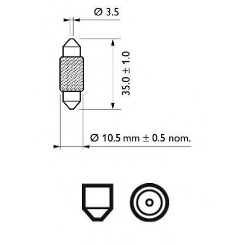 Żarówka oświetlenia wnętrza/kabiny 12854CP Philips