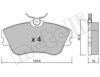 Klocki hamulcowe przednie tarczowe 2201640 METELLI