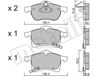 Klocki hamulcowe przednie tarczowe 2202580 METELLI