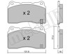 Klocki hamulcowe przednie tarczowe 2202885 METELLI