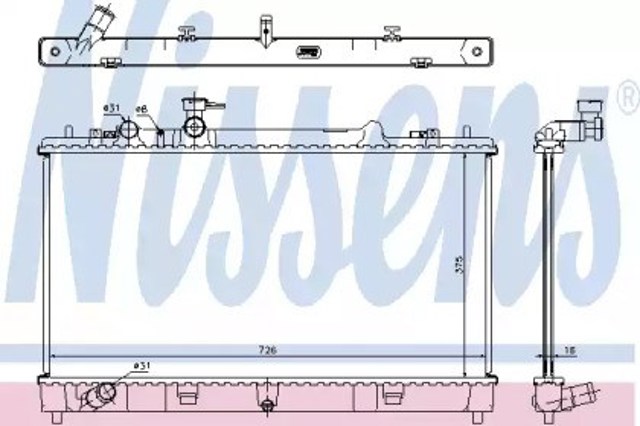 Chłodnica silnika 68507 Nissens