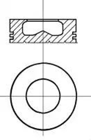 Tłok, komplet do jednego cylindru, STD 8713800000 Nural