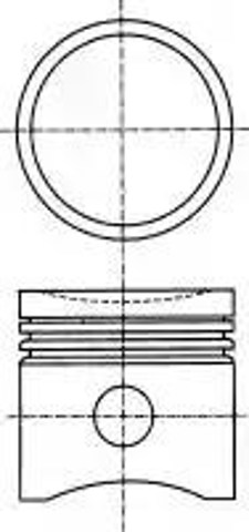 Tłok, komplet na 1 cylinder, 2. naprawa (+0,50) 8742340700 Nural