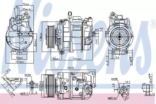 Sprężarka klimatyzacji 890173 Nissens