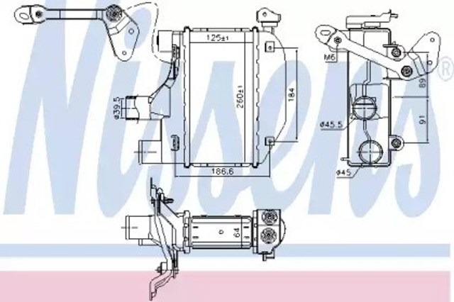 Chłodnica intercoolera 96164 Nissens