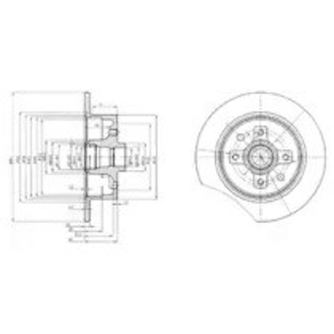 Tarcza hamulcowa tylna BG2571 Delphi