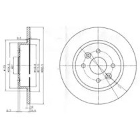 Tarcza hamulcowa tylna BG3804 Delphi