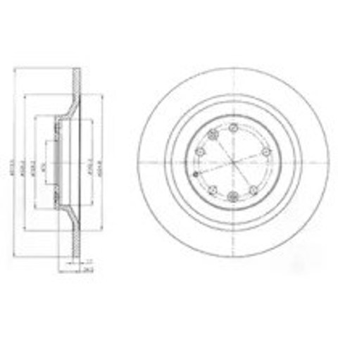 Tarcza hamulcowa tylna BG4318 Delphi