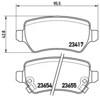 Okładziny (klocki) do hamulców tarczowych tylne P59038 BREMBO