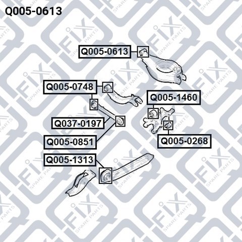 Silentblock wahacza tylnego dolnego Q0050613 Q-fix