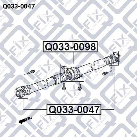 Krzyżak wału Cardana tylnego Q0330047 Q-fix
