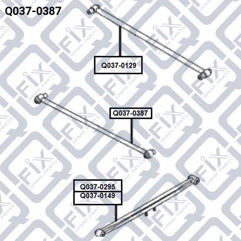 Drążek poprzeczny zawieszenia tylnego Q0370387 Q-fix