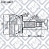 Przegub homokinetyczny przedni zewnętrzny Q1310447 Q-FIX