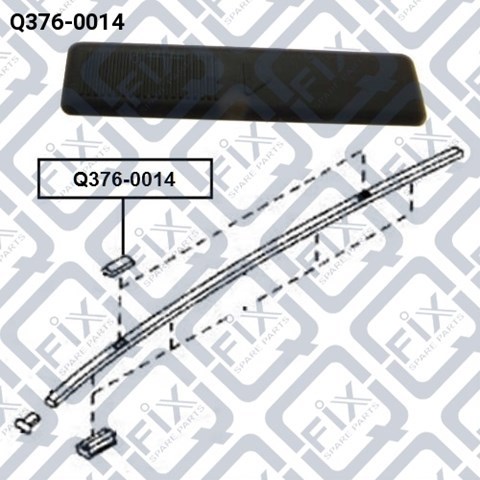 Zaślepka szyny (relingu) bagażnika dachowego przednia Q3760014 Q-fix