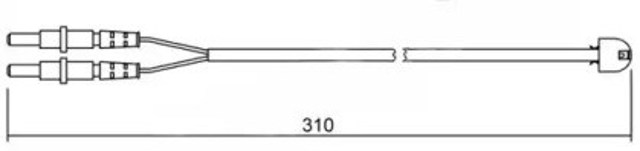 Czujnik zużycia klocków hamulcowych przedni WI0672 Bremsi