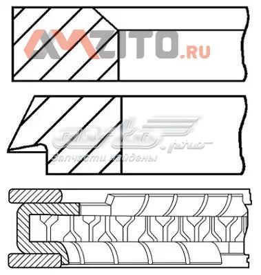 Pierścienie tłokowe na 1 cylinder, STD. GOETZE 0878000000
