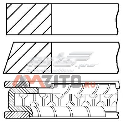 Pierścienie tłokowe na 1 cylinder, 2. naprawa (+0,50) GOETZE 0810270700