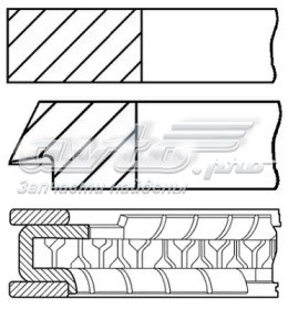 Pierścienie tłokowe na 1 cylinder, 2. naprawa (+0,50) GOETZE 0842780700
