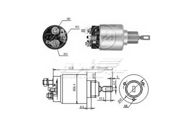 Zestaw naprawczy elektromagnesu rozrusznika ZM 77591