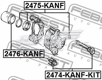 Поршень тормозного суппорта переднего  FEBEST 2476KANF