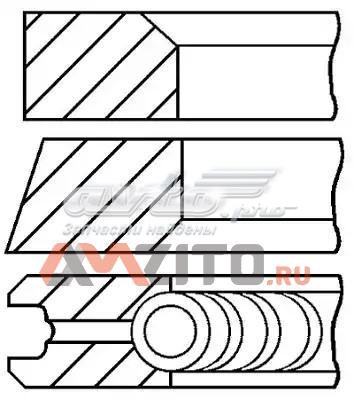 Pierścienie tłokowe na 1 cylinder, 2. naprawa (+0,50) GOETZE 0812340700