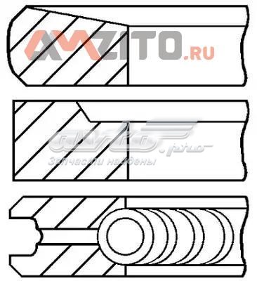 Pierścienie tłokowe na 1 cylinder, STD. GOETZE 0843170000