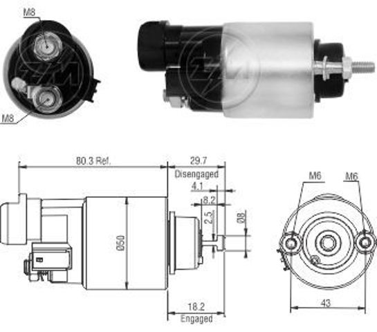 Elektromagnes rozrusznika DENSO 1534008000