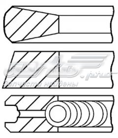 Pierścienie tłokowe na 1 cylinder, 2. naprawa (+0,50) GOETZE 0830660700