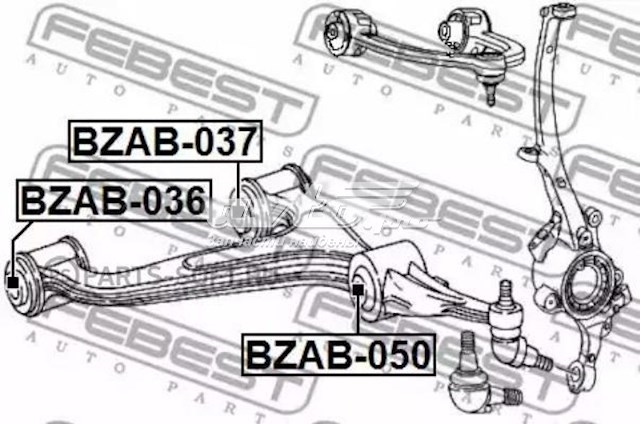 Сайлентблок нижнего переднего рычага  FEBEST BZAB050