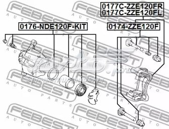 Поршень тормозного суппорта переднего  FEBEST 0176NDE120FKIT