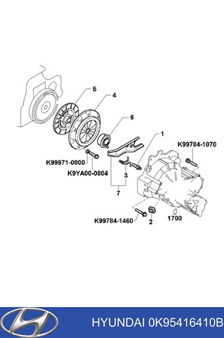 Корзина сцепления  HYUNDAI 0K95416410B