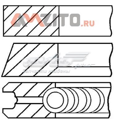 Pierścienie tłokowe na 1 cylinder, STD. VAG 03L198151C