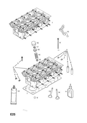 24438044 General Motors prowadnica zaworu