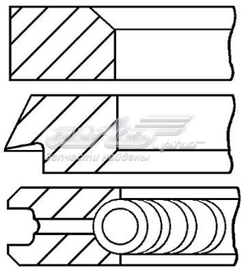 Pierścienie tłokowe na 1 cylinder, 2. naprawa (+0,50) GOETZE 0843700700