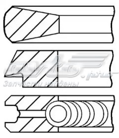 Pierścienie tłokowe na 1 cylinder, 2. naprawa (+0,50) GOETZE 0812330600