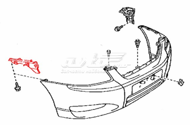 Prowadnica zderzaka tylnego prawa Toyota Corolla (E12)