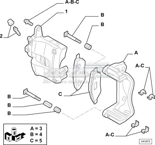 Скоба суппорта заднего  FIAT 77364134